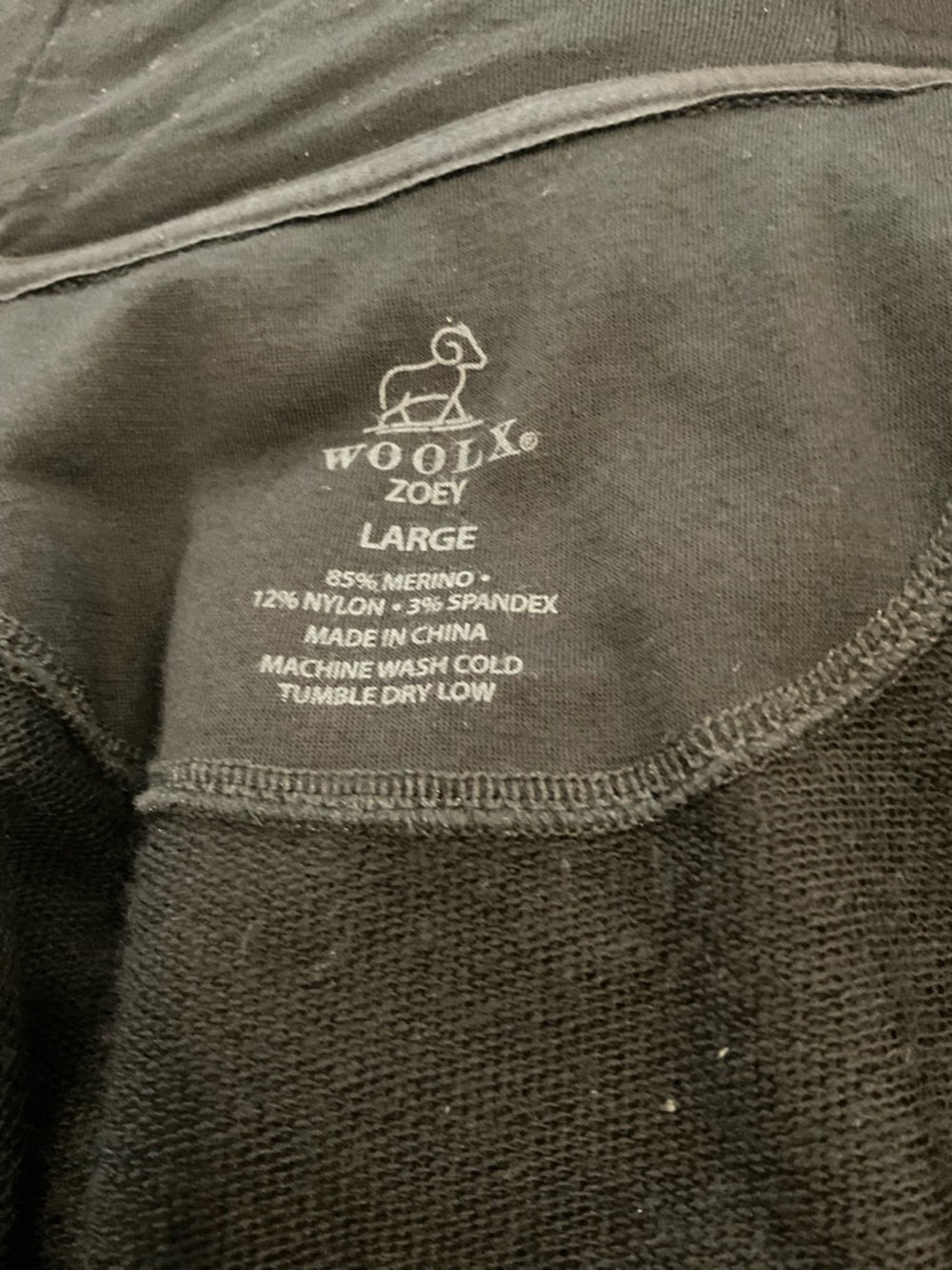 Woolx Zoey zip front hoodie size L - Picture 10 of 10